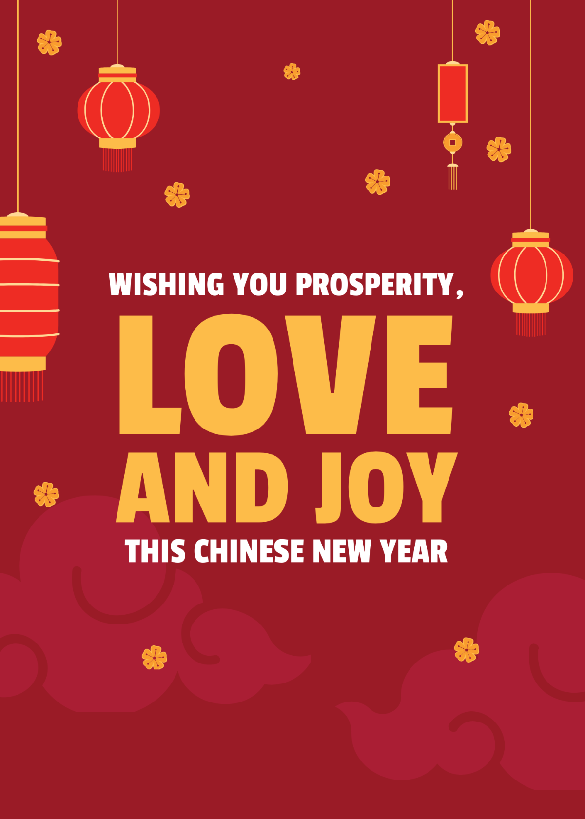 Chinese New Year Best Wishes Template
