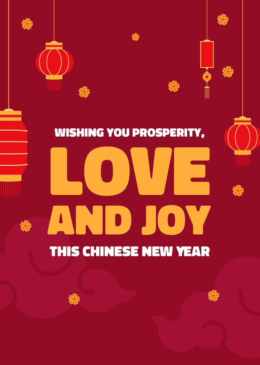 Chinese New Year Wishes For Friend in EPS, Illustrator, JPG, PSD, PNG