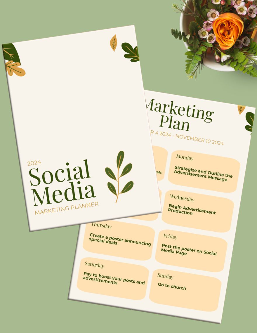 2024 Social Media Marketing Planner Template
