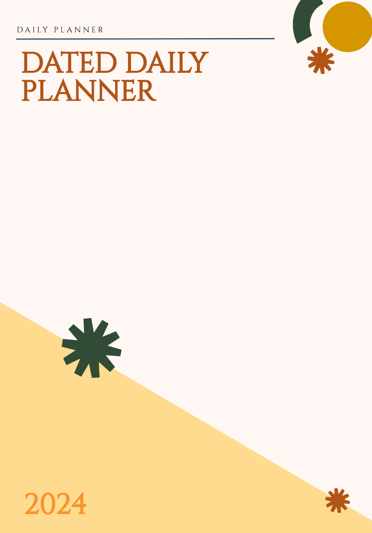 Free 2024 Dated Daily Planner Template