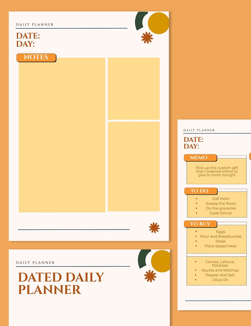 Free 2024 Dated Daily Planner Template to Edit Online