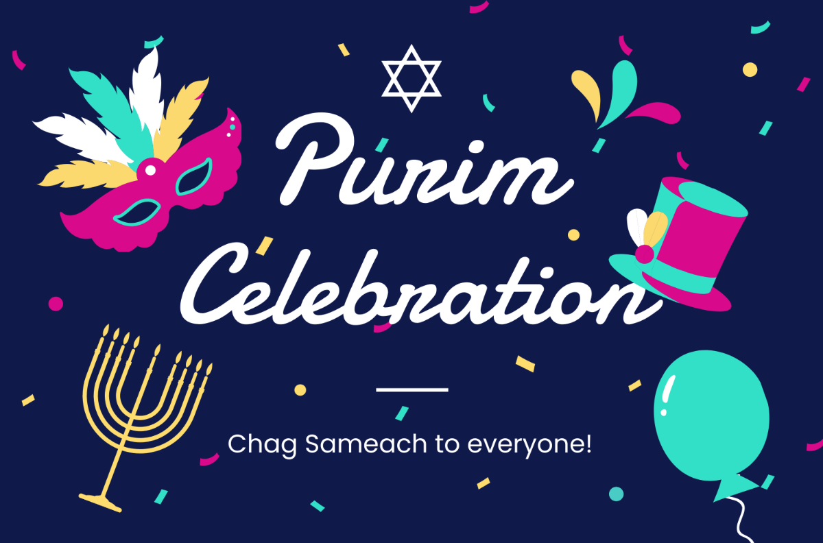 Free Purim Banner Template
