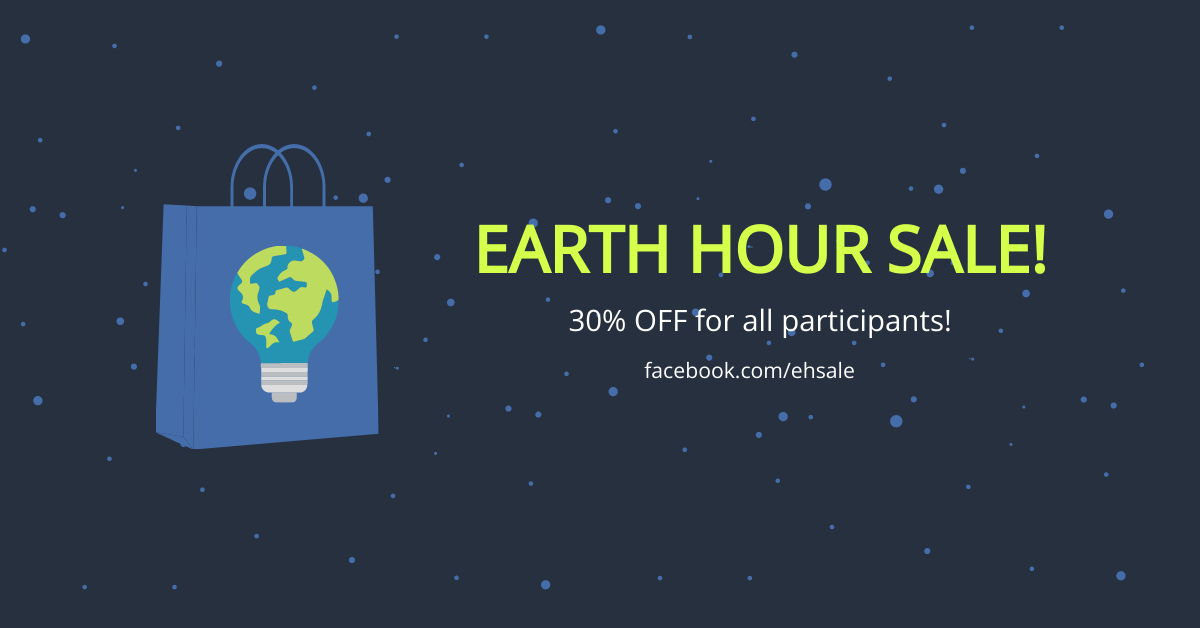 Earth Hour Facebook Ad Banner Template