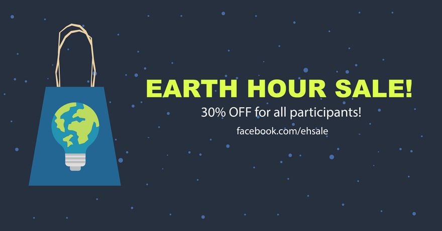 Free Earth Hour Facebook Ad Banner in Illustrator, PSD, EPS, SVG, JPG, PNG