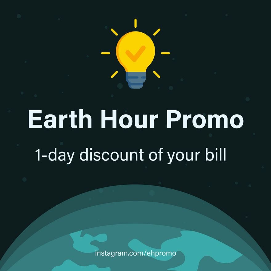 Free Earth Hour Instagram Ads in Illustrator, PSD, EPS, SVG, JPG, PNG