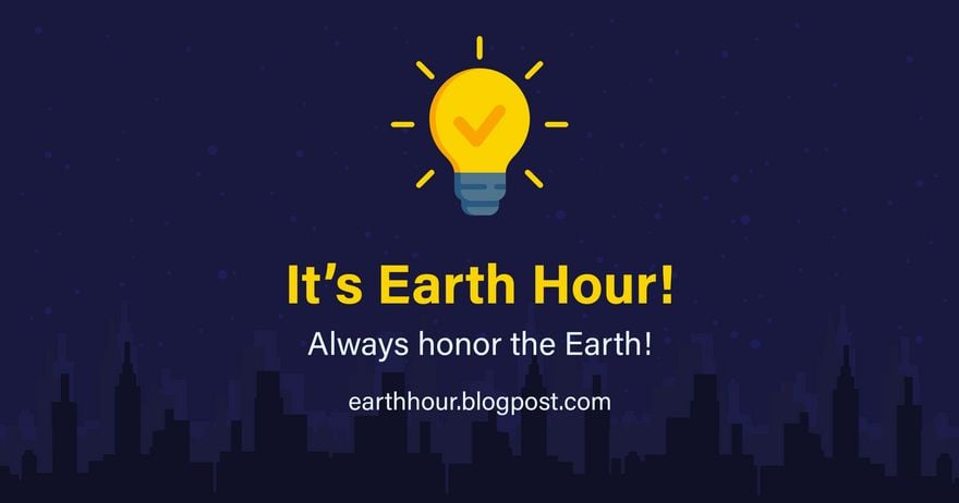 Free Earth Hour Blog Banner in Illustrator, PSD, EPS, SVG, JPG, PNG