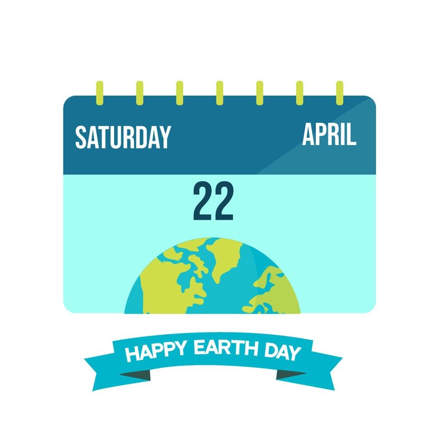 Earth Day Calendar Vector