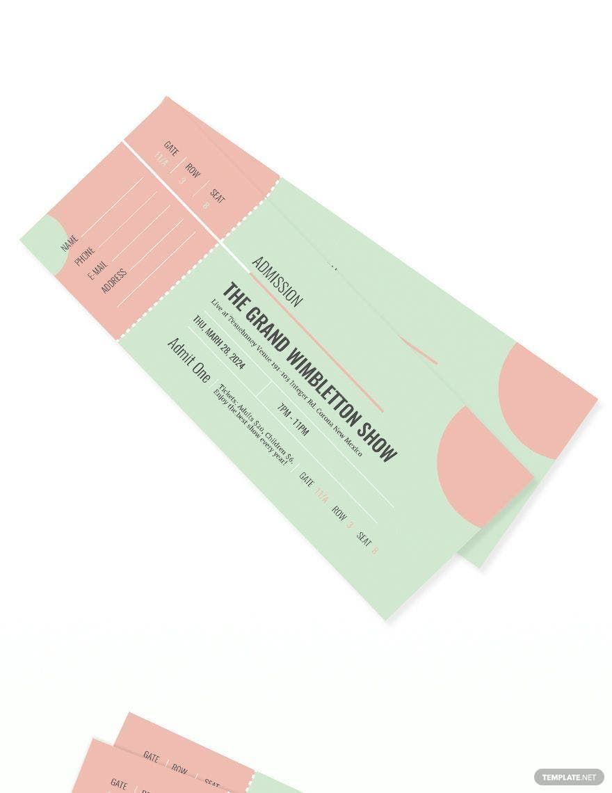 Admission Ticket Template