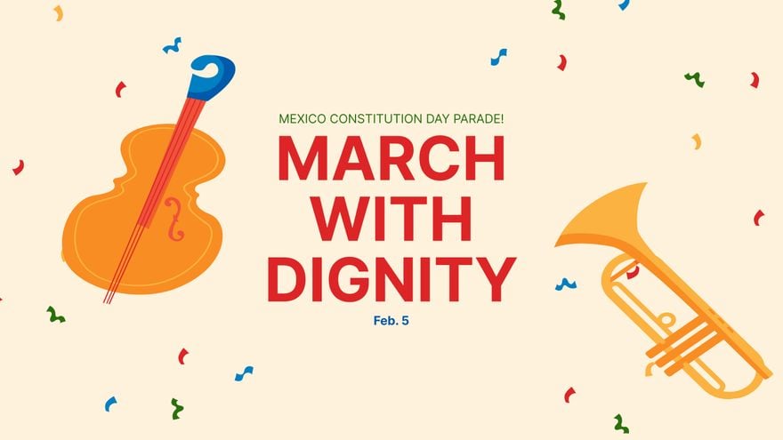Mexico Constitution Day Invitation Background