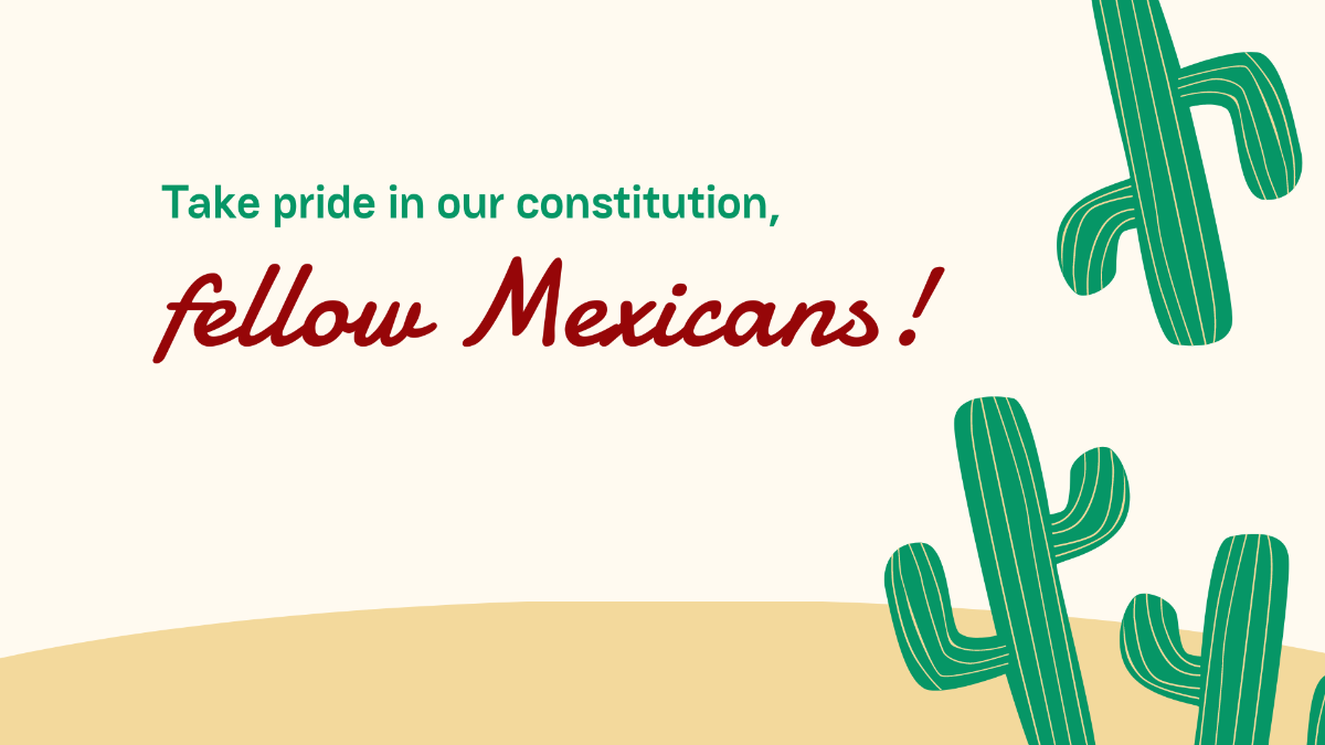 Mexico Constitution Day Greeting Card Background Template