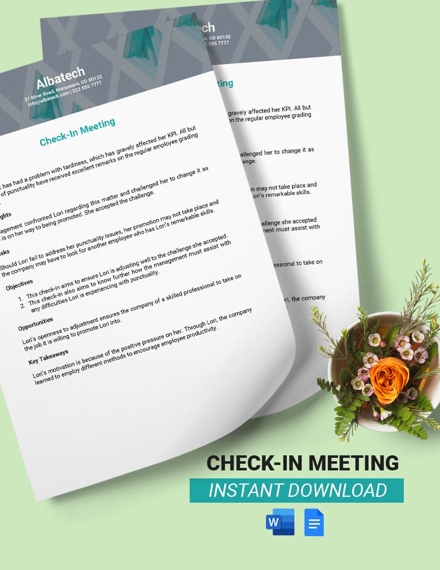 Check-in Meeting Template