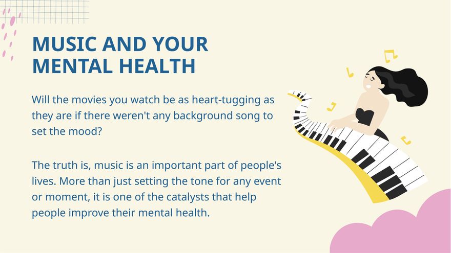 Free Background Music Presentation Template to Edit Online