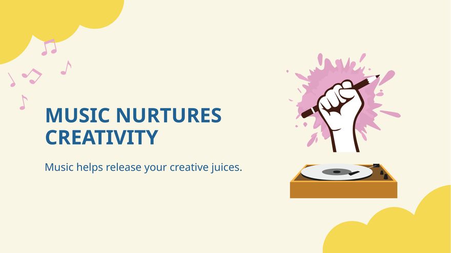 Free Background Music Presentation Template to Edit Online