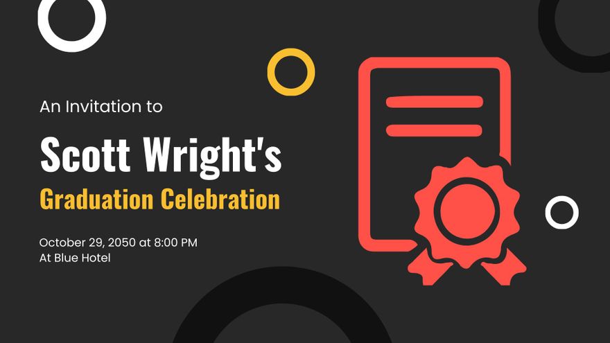 Free Graduation Invitations for College Presentation Template to Edit Online