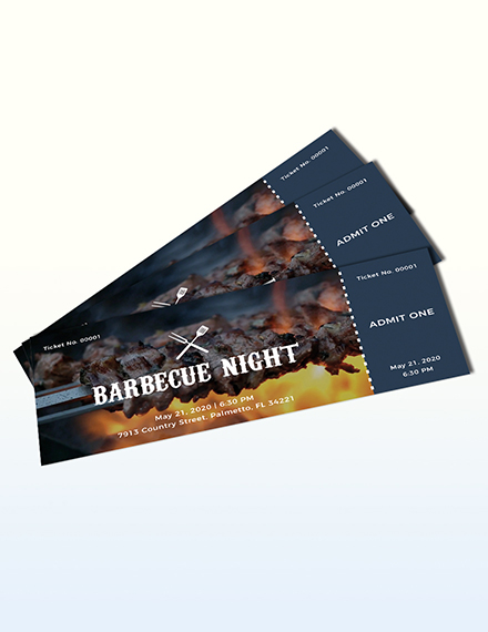 barbecue ticket template in adobe photoshop illustrator indesign barbecue ticket template