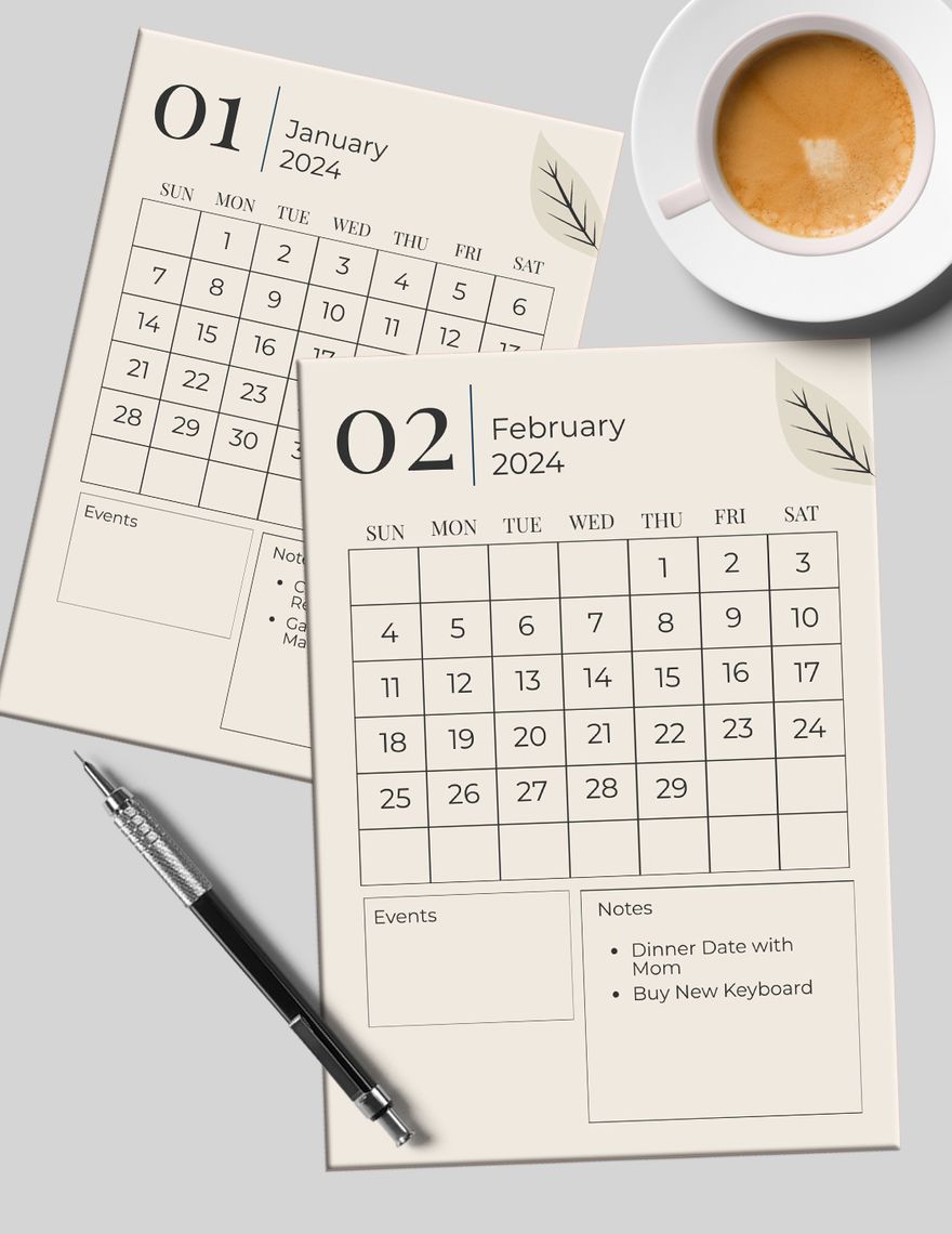 Free 2024 Year Planner Template to Edit Online