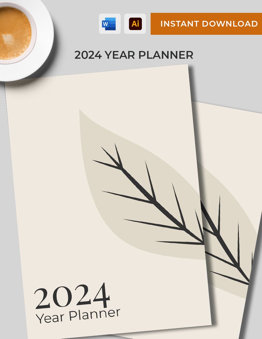 2024 Weekly Planner Template in Illustrator, Word, PDF Download