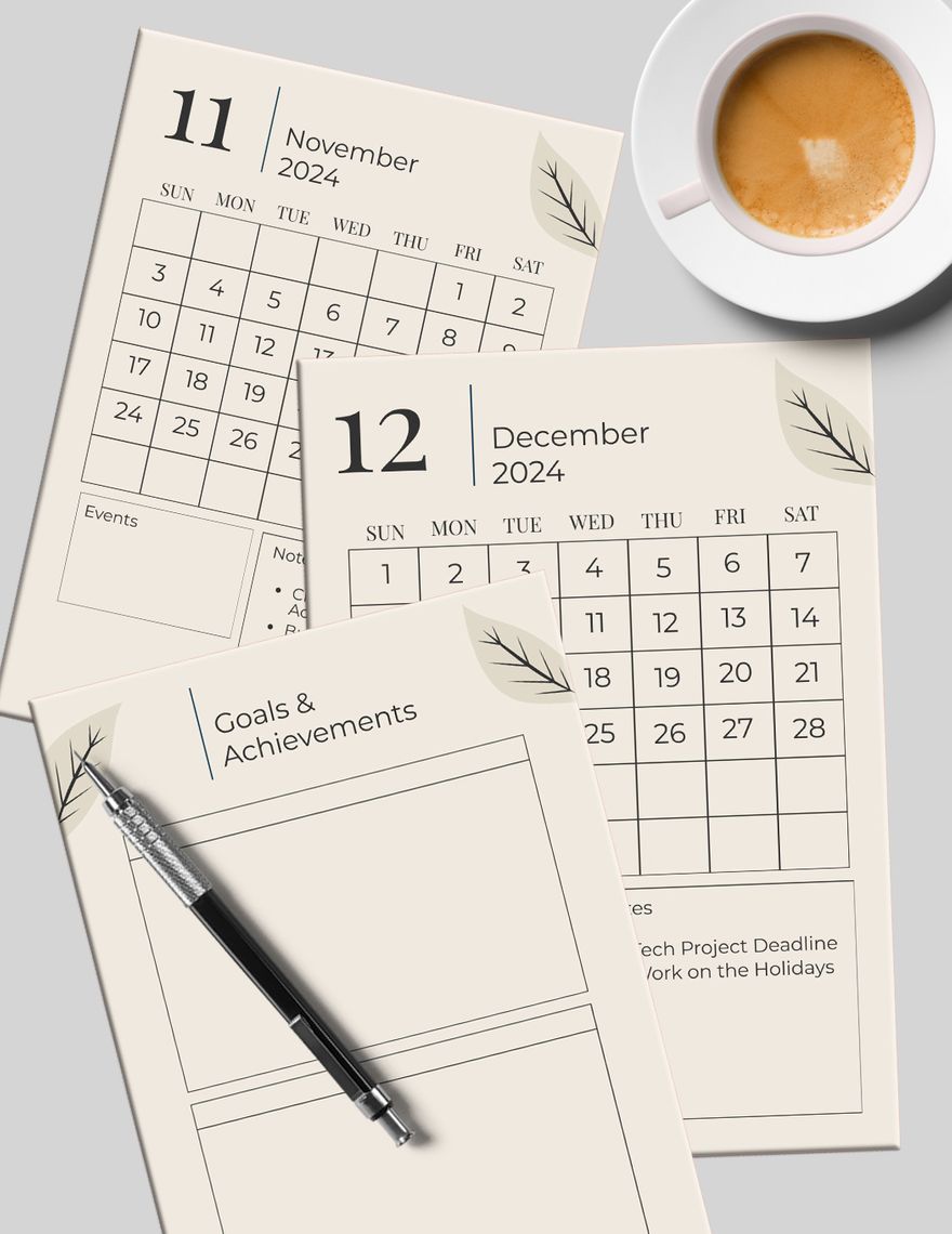 Free 2024 Year Planner Template to Edit Online