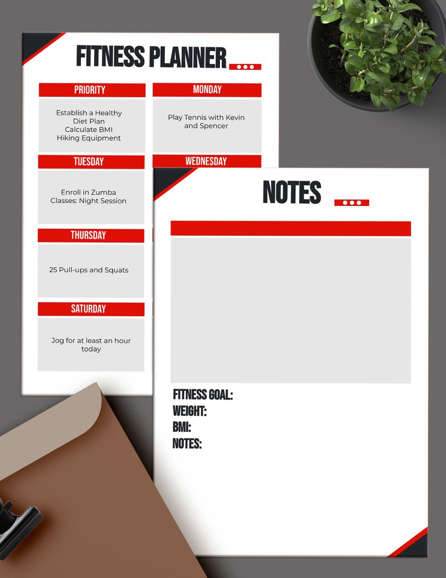 2024 Fitness Planner Template in Illustrator, Word, PDF Download
