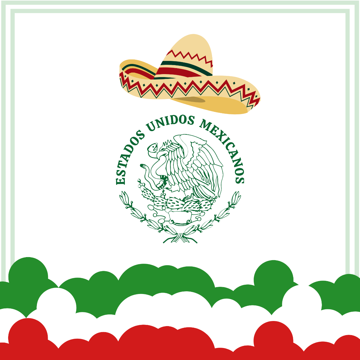 Happy Mexico Constitution Day Illustration Template