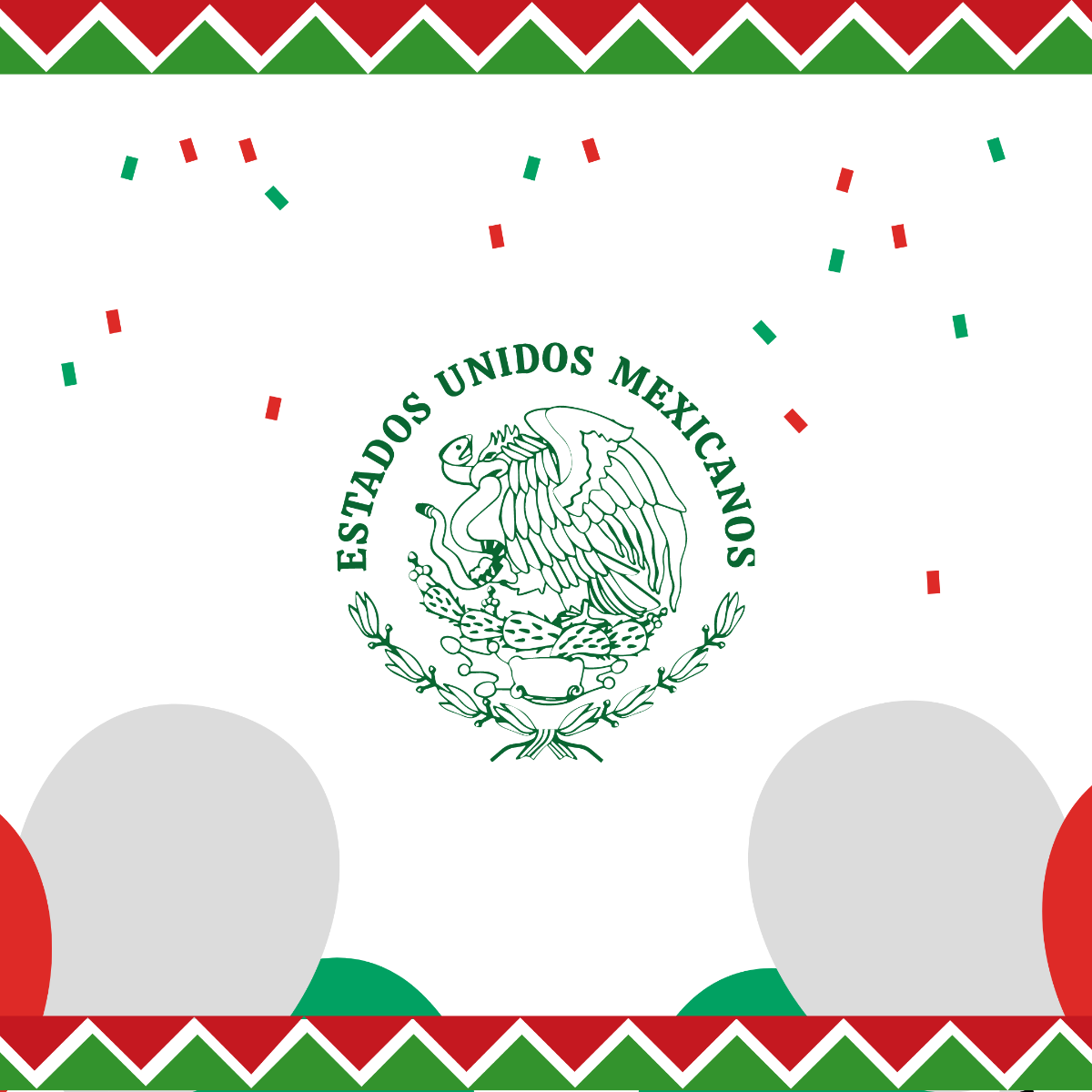 Mexico Constitution Day Celebration Vector Template