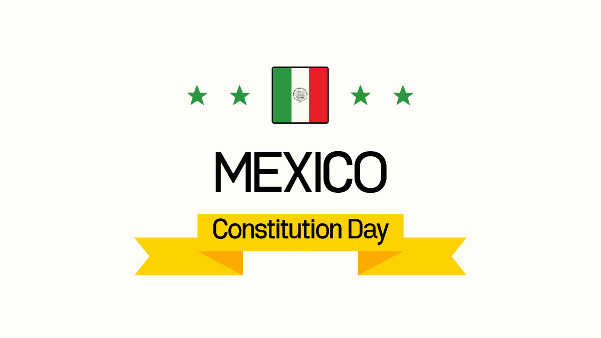 Mexico Constitution Day Wallpaper Background Template