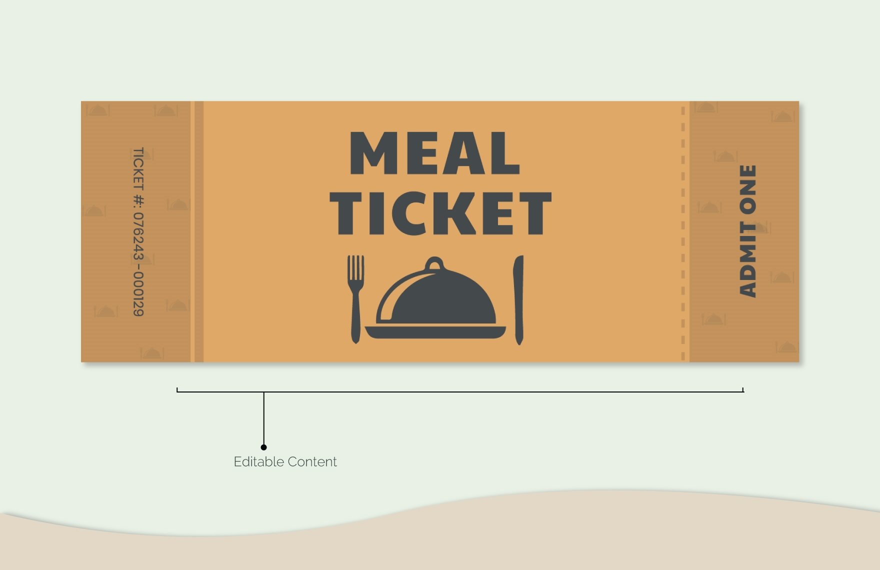 Meal Ticket Template