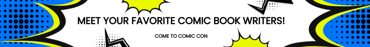 Comic-Con Website Banner Template