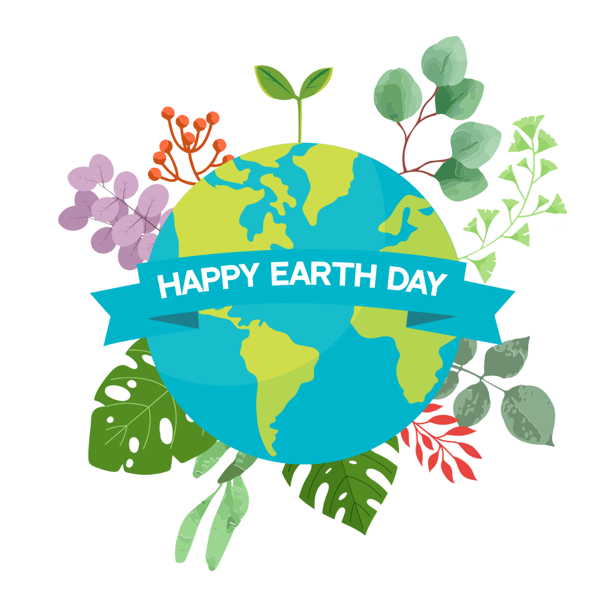 Earth Day Logo Vector Template