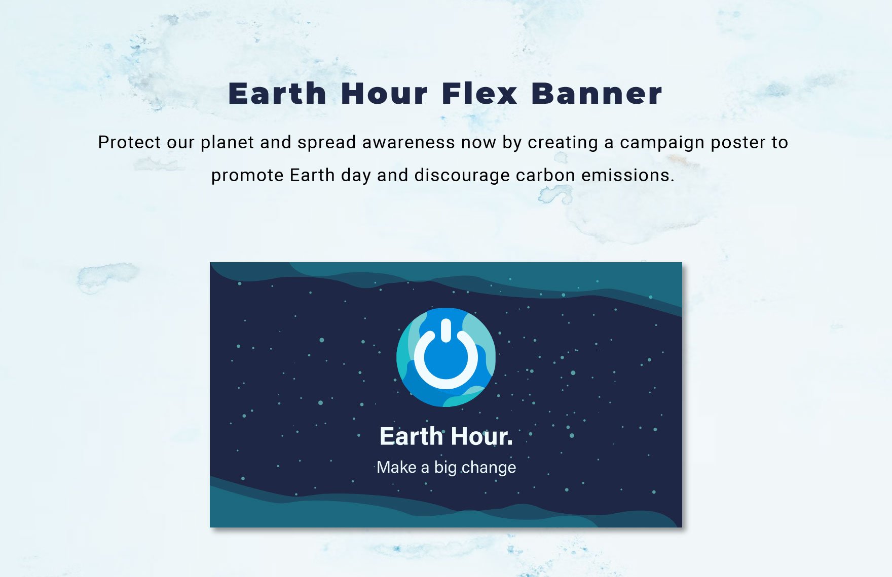 Earth Hour Flex Banner