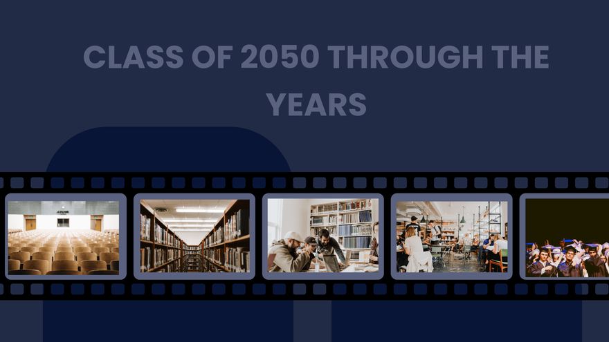 Free University Graduation Yearbook Presentation Template to Edit Online