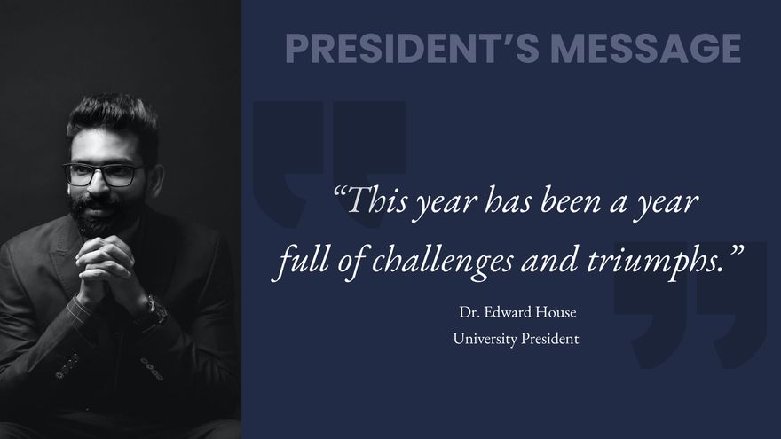 Free University Graduation Yearbook Presentation Template to Edit Online