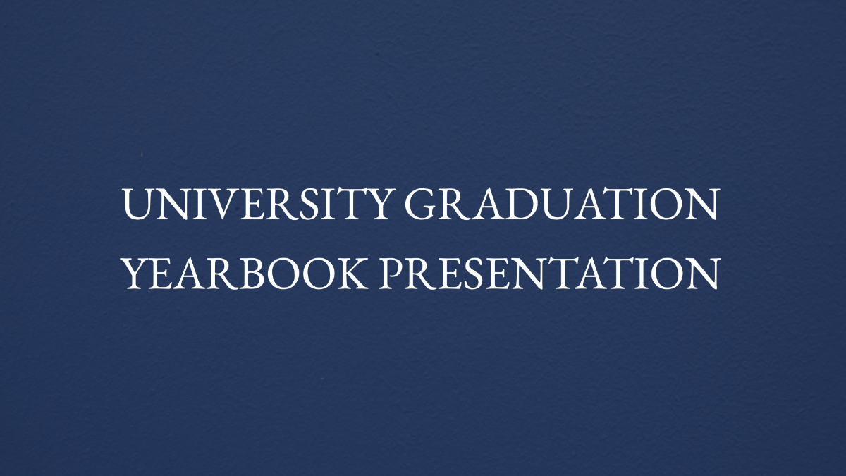 University Graduation Yearbook Presentation Template