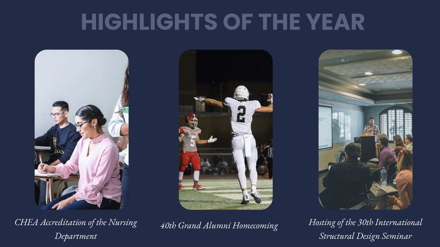 Free University Graduation Yearbook Presentation Template to Edit Online