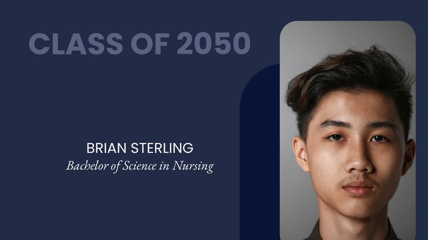 Free University Graduation Yearbook Presentation Template to Edit Online