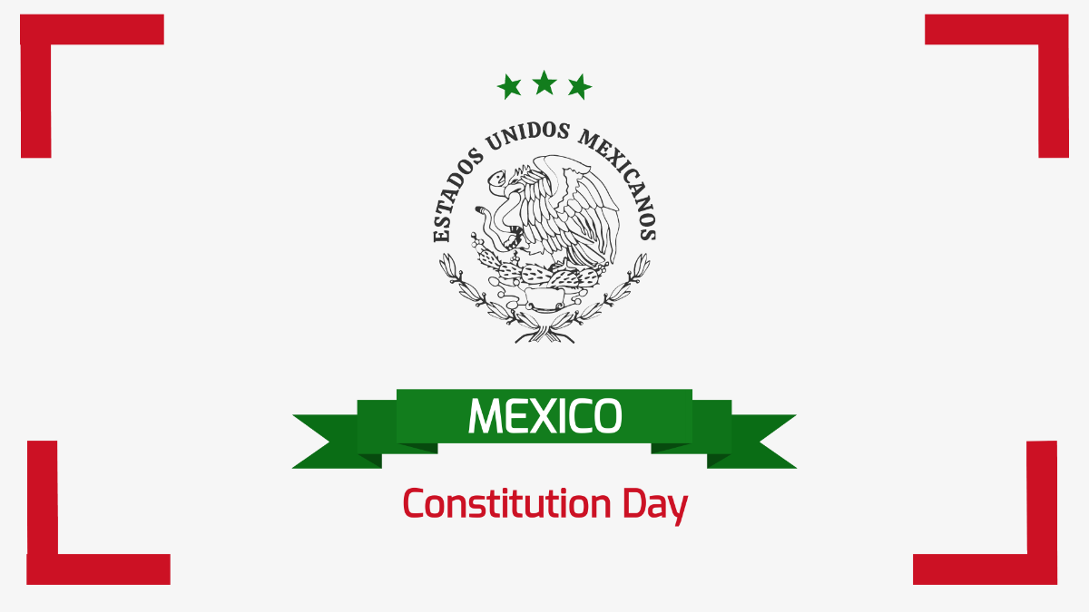 Mexico Constitution Day Banner Background Template
