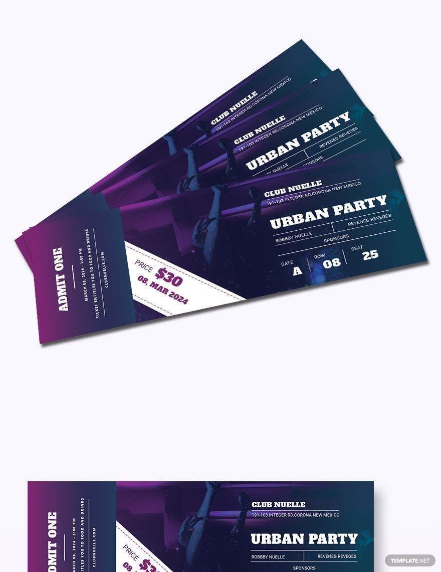 Party Ticket Template