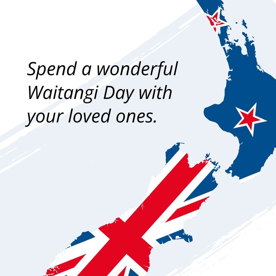 Waitangi Day Greeting Card Vector