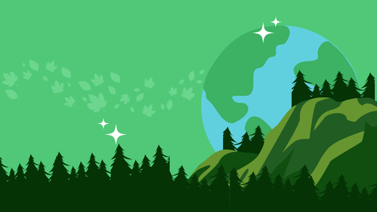 Earth Day Green Background Template