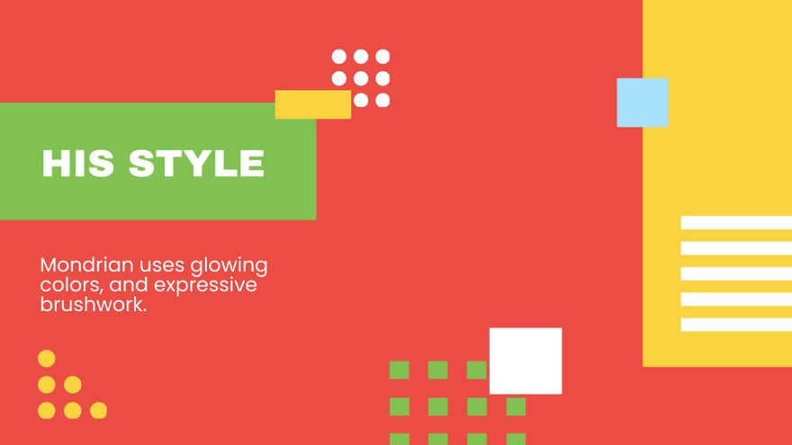 Free Piet Art History Lesson Presentation Template to Edit Online