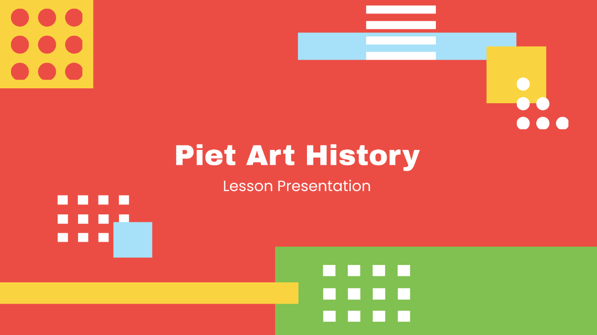 Piet Art History Lesson Presentation Template