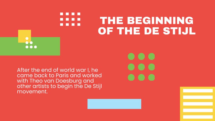 Free Piet Art History Lesson Presentation Template to Edit Online