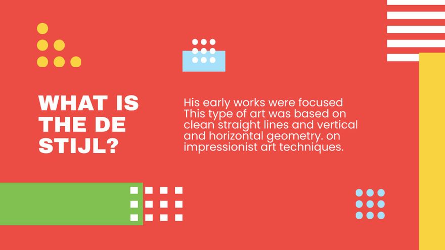 Free Piet Art History Lesson Presentation Template to Edit Online