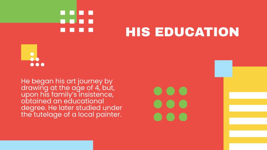 Free Piet Art History Lesson Presentation Template to Edit Online