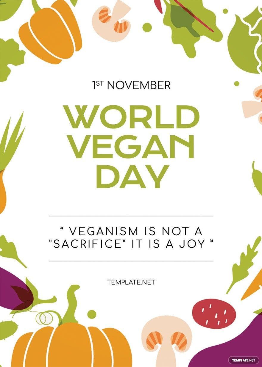 World Vegan Day Template in Word, PSD, Apple Pages, Publisher, Outlook