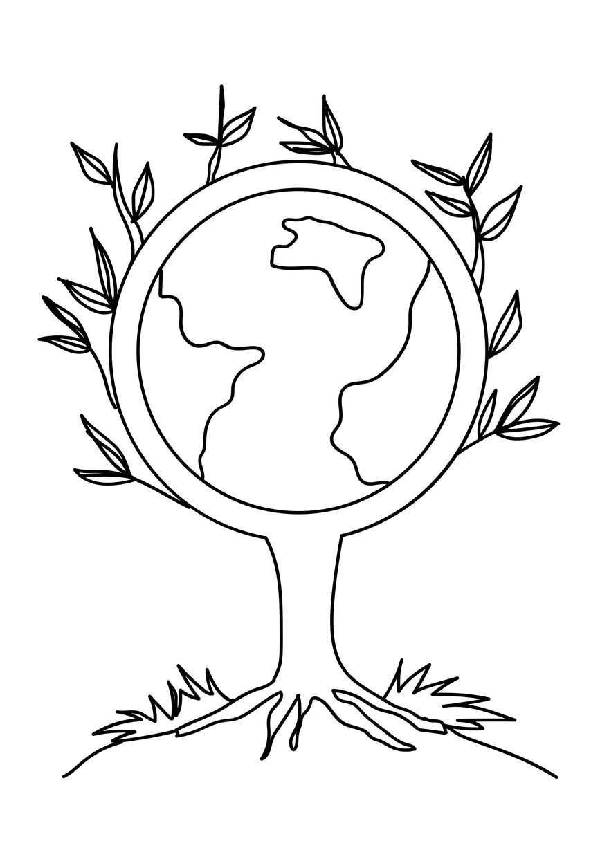 Hand draw style save the Earth tree idea This illustration is layered for  easy manipulation and custom coloring Stock Photo  Alamy