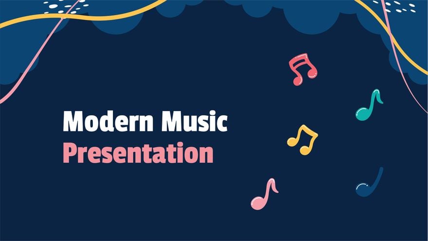 Modern Music Presentation in PDF, PowerPoint, Google Slides, Apple Keynote