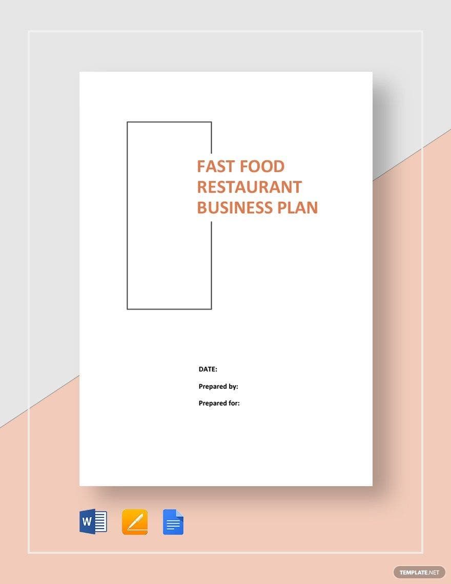 Fast Food Restaurant Business Plan Template Download In Word Google Docs Apple Pages 