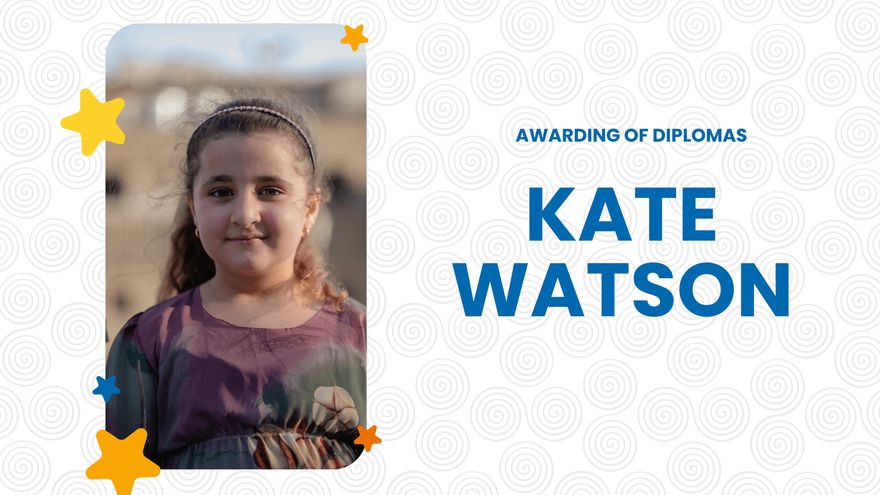 Free Kindergarten Graduation Presentation Template to Edit Online