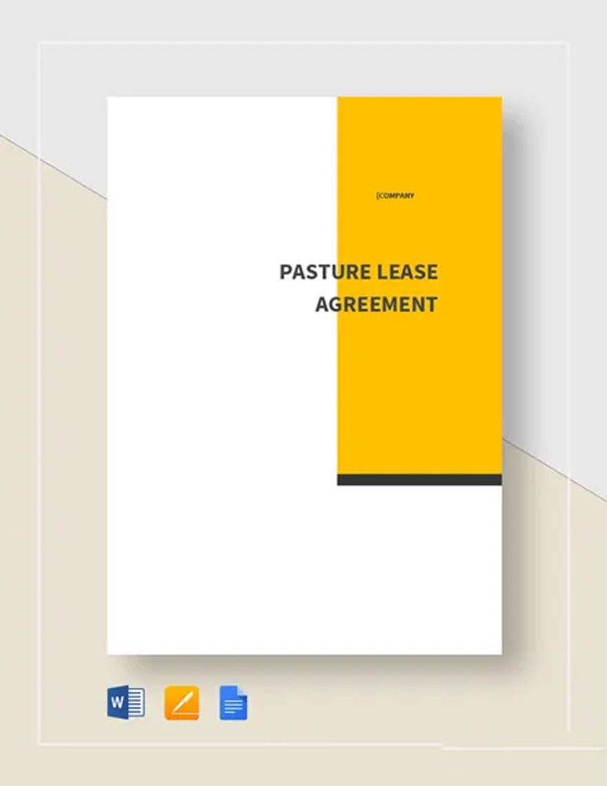 Pasture Lease Agreement Template in Word, Google Docs, Apple Pages